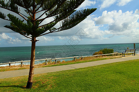 澳大利亚Perth海滩商业景观绿地小路路线太阳摩天大楼办公室蓝色公园图片