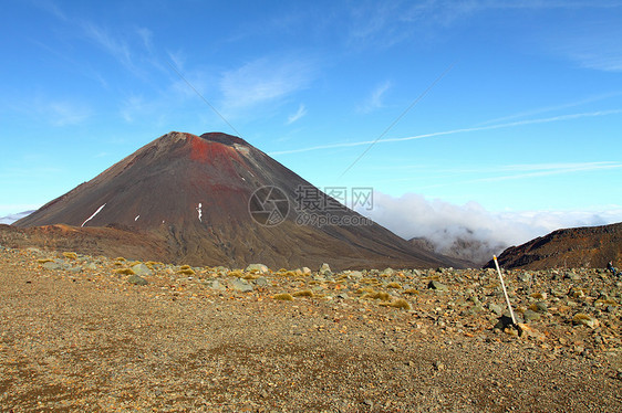 汤加里罗国家公园 新西兰遗产公园石头火山旅游天空穿越顶峰高度全景图片