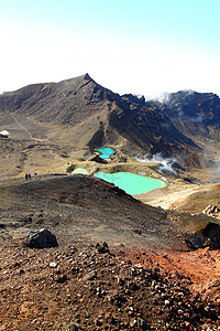 汤加里罗国家公园 新西兰火山陨石荒野天空顶峰旅游石头远足公园公吨图片