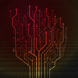 树形电路板打印母板工程处理器硬件艺术电脑高科技插图信号图片