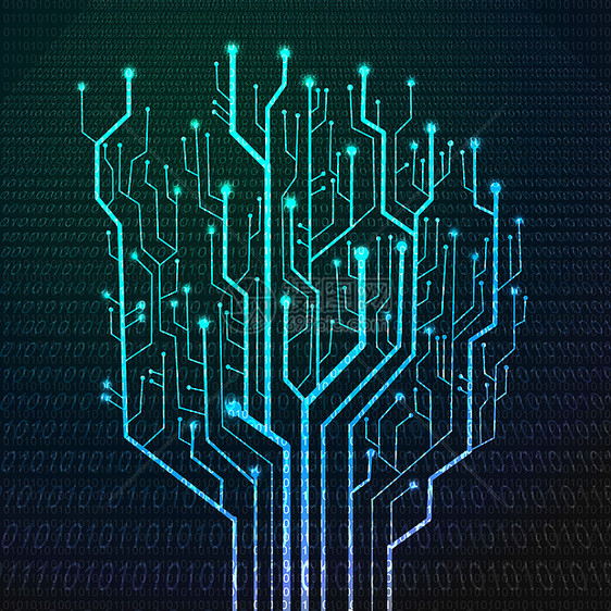 树形电路板技术插图硬件工程艺术活力计算打印高科技图片