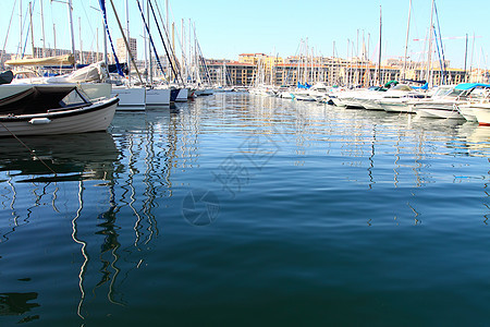 法国马赛港法国游艇景观海洋港口建筑海岸游客旅游马赛历史性图片