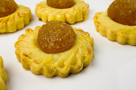 菠萝饼干烘烤节日食品服务庆典新年黄油镜头食物宏观图片