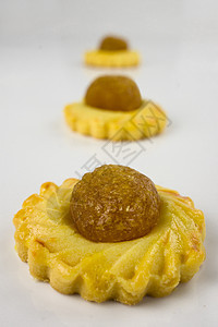菠萝饼干金子新年月球面包焙烤庆典节日特写镜头黄油图片