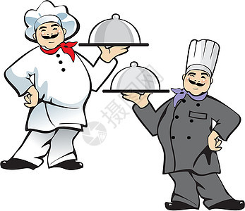 披萨 穿制服的餐厅厨师背景图片