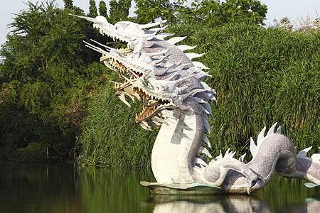 中国巨龙建筑学文化信仰池塘宗教雕塑日落喷泉艺术动物图片