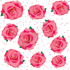 花花样式花朵植物群插图粉色红色背景图片