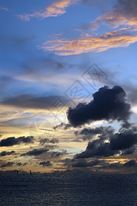 海洋日落背景图像太阳天空反射图片