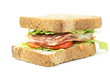 整个小麦面包三明治蔬菜午餐熟食猪肉包子健康饮食自助餐饮食吃饭食物图片