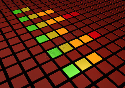 等化器正方形均衡器红色展示音乐混合器插图体积黄色绿色背景图片