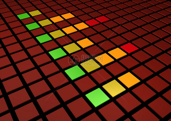 等化器正方形均衡器红色展示音乐混合器插图体积黄色绿色图片