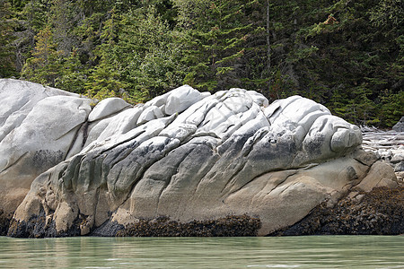 斯卡格瓦附近冰川湾的爬虫怪形岩石图片