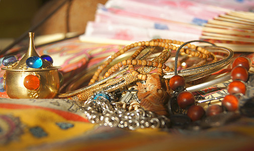 印度的记忆快照珠宝旅游旅行手镯檀香回忆扇子传统图片