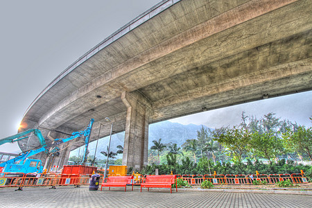 香港高速公路 人类发展报告 形象天线穿越立交桥城市交通建筑运输卡车过境街道图片