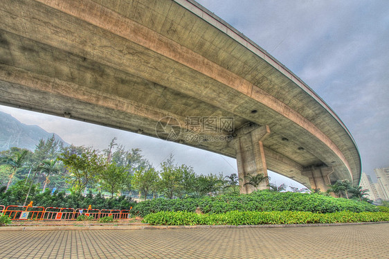 香港高速公路 人类发展报告 形象交通立交桥街道货车卡车柱子车道场景穿越旅行图片