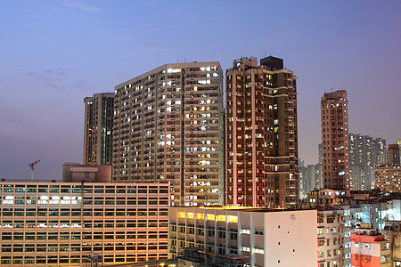 晚上在市中心的香港旅行天空住房石头天线景观建筑民众旅游场景图片