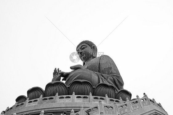 香港的大佛佛青铜祷告信仰高原雕像旅行冥想旅游棕褐色吸引力图片