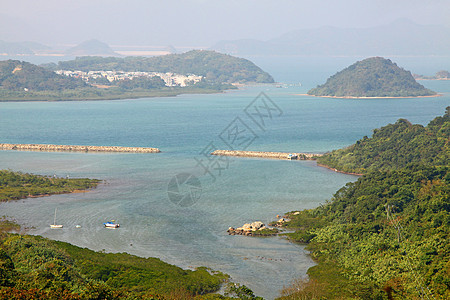 香港海滨全景悬崖海岸旅游岩石力量海浪海洋毛刺风景图片