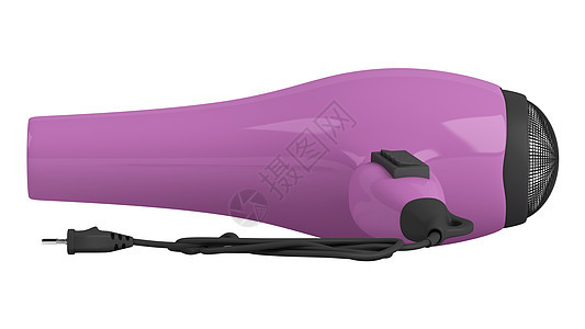 紫色吹毛机魅力插图造型器具护理卷发器烘干机鼓风机理发工具图片