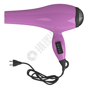 紫色吹毛机造型护理塑料鼓风机理发店发型烘干机理发插图蒸汽图片