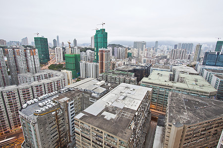 清晨在市中心香港背景图片