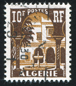 巴尔多博物馆帕迪奥海豹热带信封棕榈别墅历史法庭院子露台邮票图片