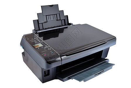 打印机打印电子产品计算优雅复印机反射灰色办公室电线塑料图片