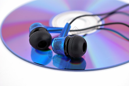耳聋和cd电缆数据立体声技术音乐橡皮光学黑色塑料配饰图片