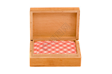 孤立的木板游戏纸牌盒图片