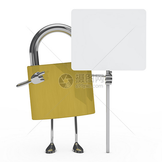 金属锁板卡片推介会小腿展示黄铜数字安全挂锁空白招牌图片