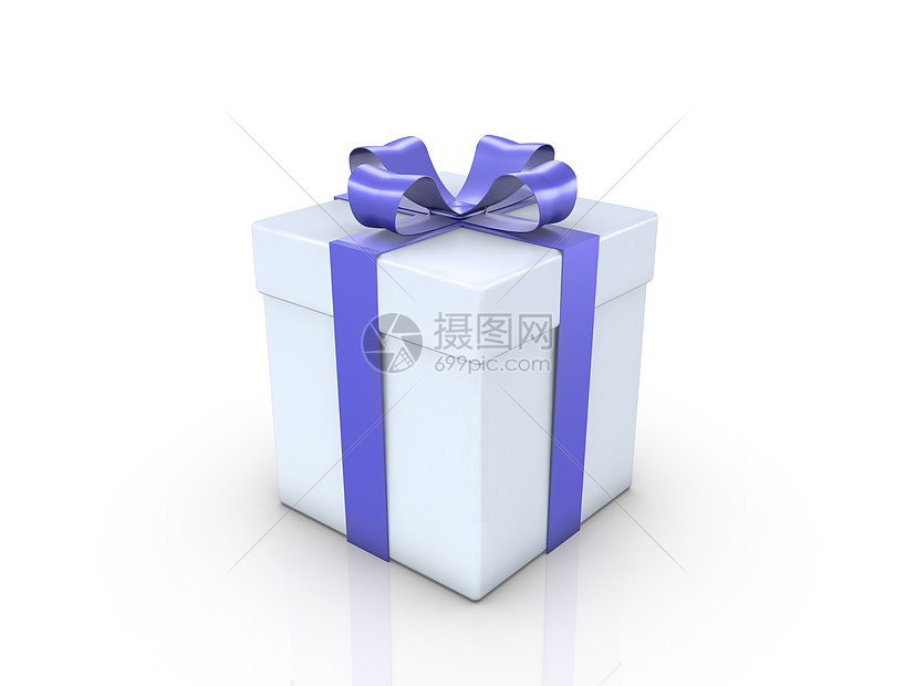 礼品盒包装惊喜礼物感激丝绸蓝色绳索意外节日庆典图片