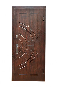 木制门欢迎雕刻装饰品门把手棕色日志视孔垂直空间通道图片