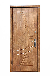 木制门安全装饰品视孔垂直家具通道雕刻空间棕色入口图片
