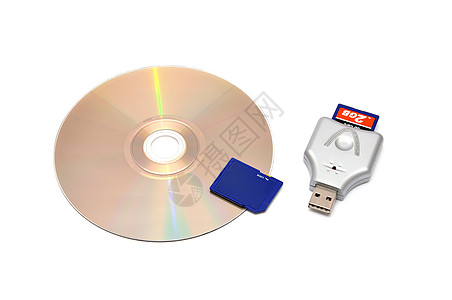 读取卡片 USB闪存盘和记忆卡塑料读者存储卡配件技术回忆光盘闪光数据贮存图片