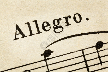 Allegro - 快速音乐节奏背景图片