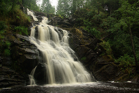 水瀑瀑布喷射森林图片