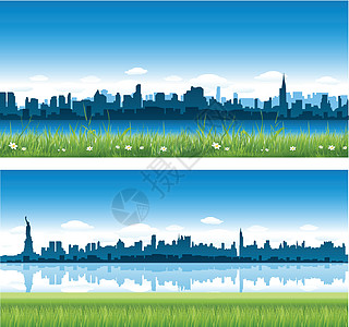 城市景色环影背景建筑学地标地平线季节反射天空市中心坡度时间建筑图片