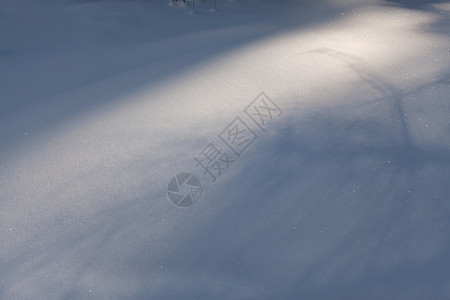 雪地毯光束雪花白色天气寒意阴影季节阳光水晶晴天图片