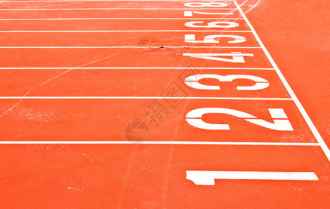 赛跑轨道竞赛白色短跑体育场竞争车道运动马场跑步数字图片