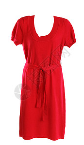 红色女性编织式礼服时装销售连衣裙展示节日弹力袜织物衣服服装图片