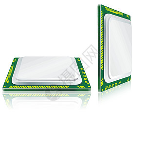 有反省的现代处理器电子电脑硬件电路别针主板芯片绿色母板技术图片