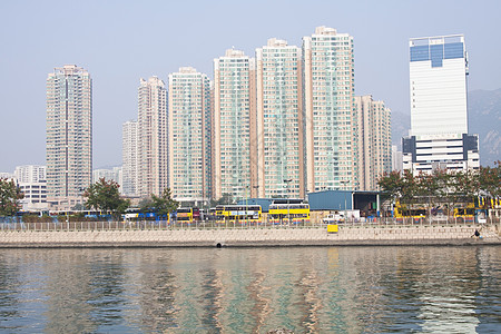 香港市中心白天天空住房建筑商业土地城市民众住宅景观财产图片