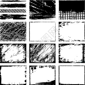 矢量矩形框架液体收藏创造力黑色运球白色装饰品插图边界横幅图片