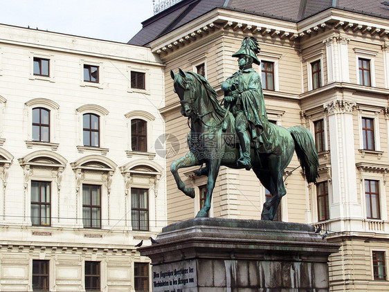 奥地利维也纳 城市建筑 皇帝的马术雕像图片
