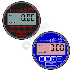 现代数字气压计乐器指针阀门压力计圆圈力量测量工作白色工业图片