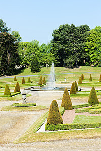 英格兰东北巴纳德城堡花园园地植物群植被喷泉花园外观位置世界旅行自来水厂植物图片