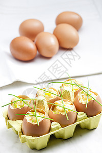 配有的炒鸡蛋静物营养韭菜蛋盒蛋壳食物美食盘子图片