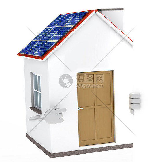 太阳能太阳屋数字入口安装生态活力光伏手指力量住宅太阳转换图片
