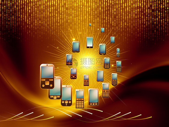 数字电话技术流动运动进步手机代码活力墙纸海浪创造力橙子图片