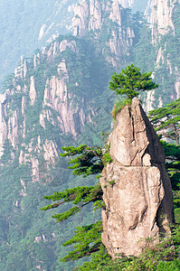 黄山山峰旅游山脉顶峰国家旅行风景薄雾假期勘探悬崖图片